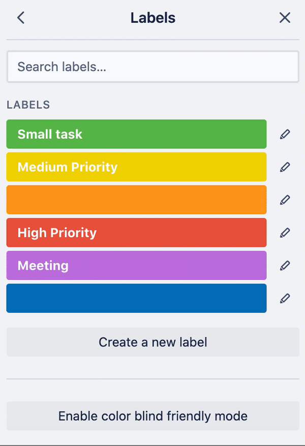 Trello Labels